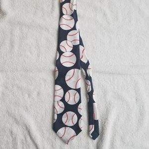 Dino Romaro Hand Made Baseball Themed Necktie / Suit Tie